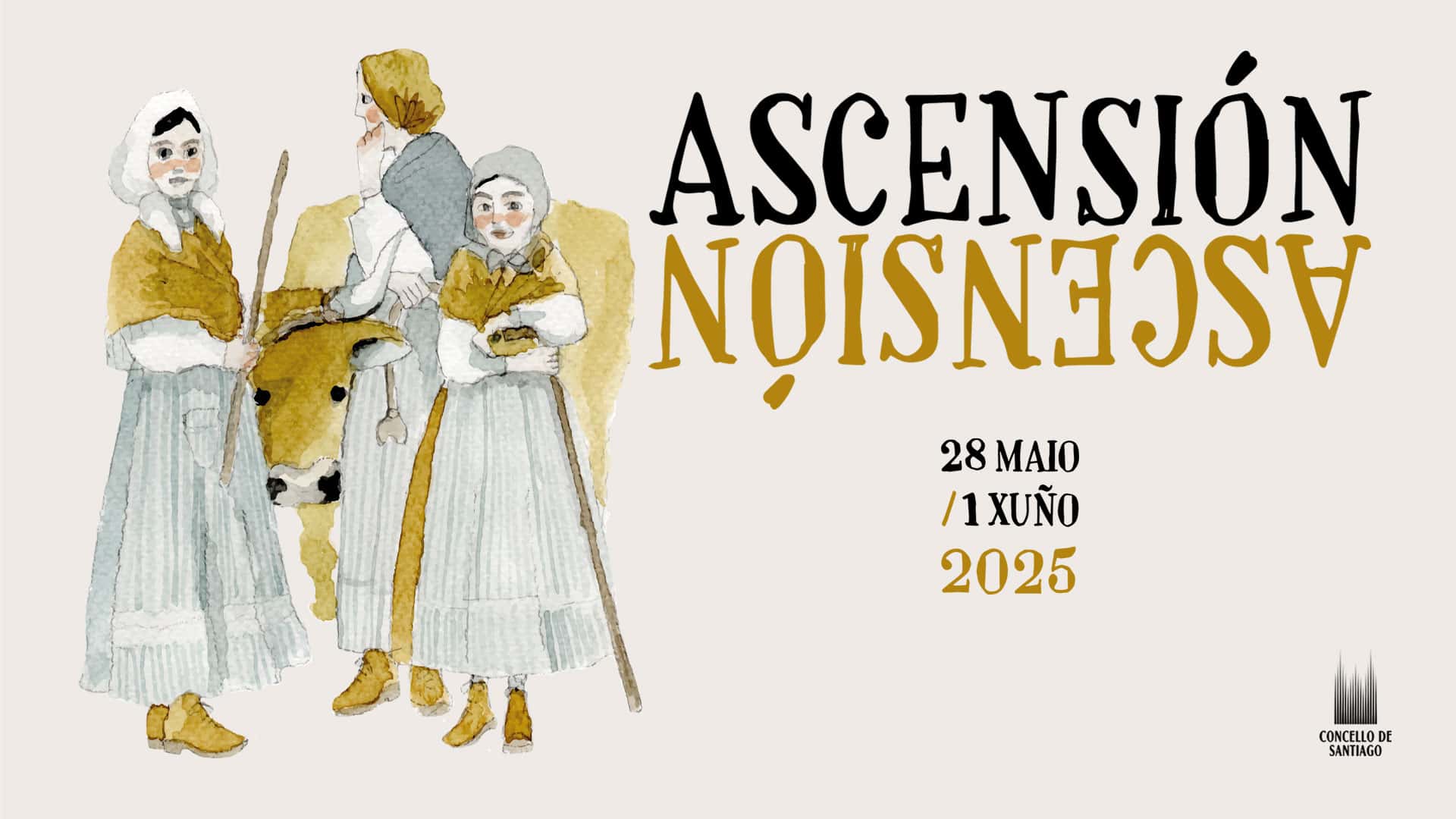 Cartel oficial de las fiestas de la Ascensión de Santiago 2025